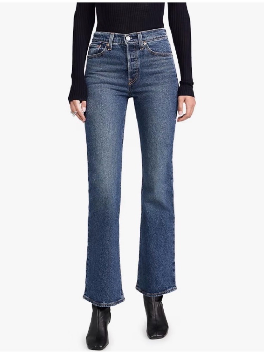 LEVI’S Wedgie Bootcut Jeans 28 Medium Wash Premium Denim 31.25” Inseam EUC